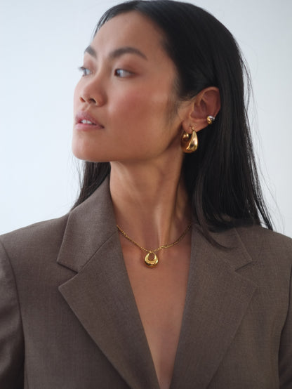 The Unity Two Tone Tarnish-Free Double Statement Ear Cuff