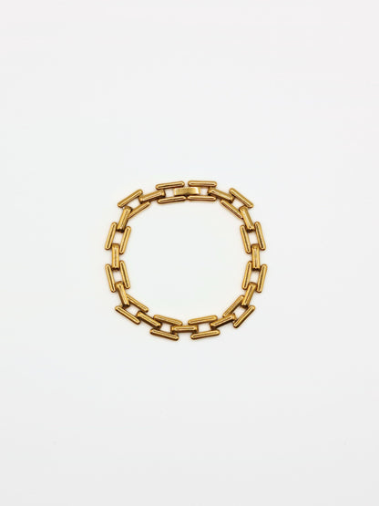 The Spencer 18k Gold Plated Tarnish-Free Square Link Chain Bracelet