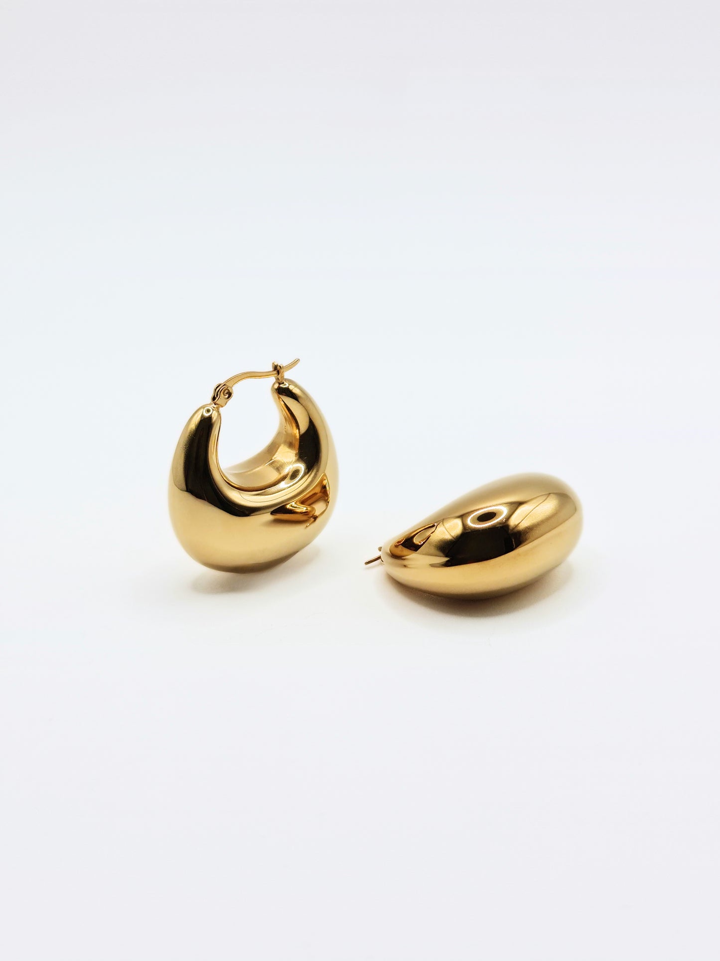 The Mother 18k Gold Plated Tarnish-Free Statement Hoop Earrings