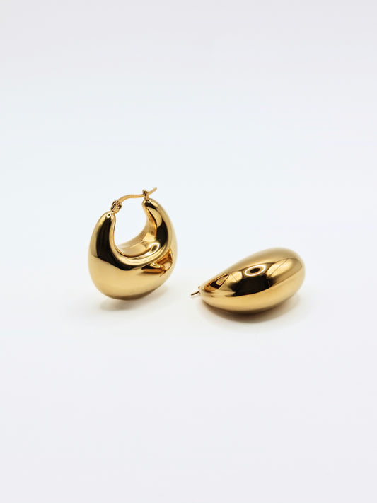 The Mother 18k Gold Plated Tarnish-Free Statement Hoop Earrings