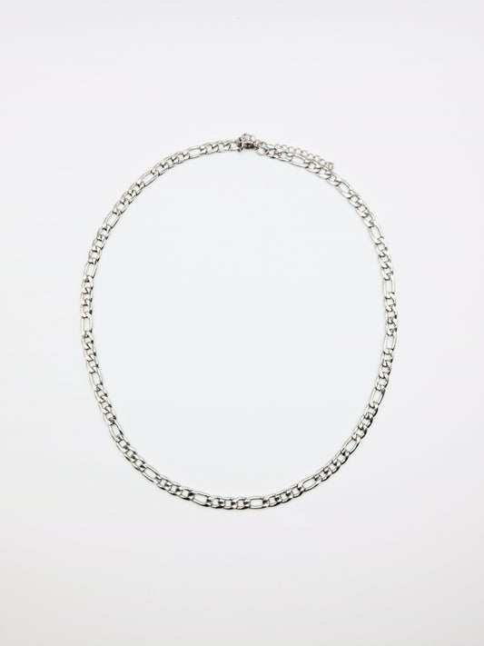 The Felix Silver Finish Tarnish-Free Figaro Chain Necklace.