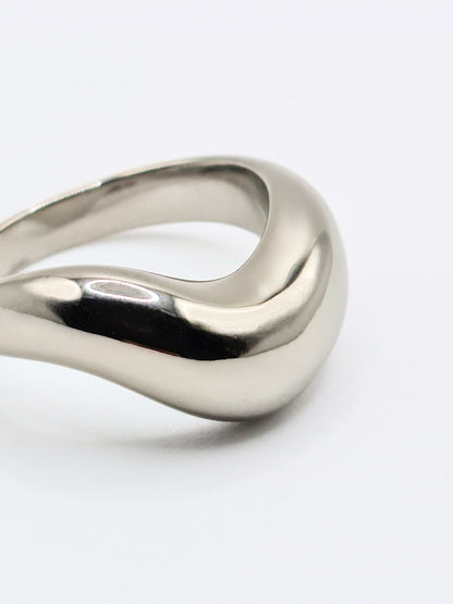 The Galliard Silver Finish Tarnish-Free Lipped Ring