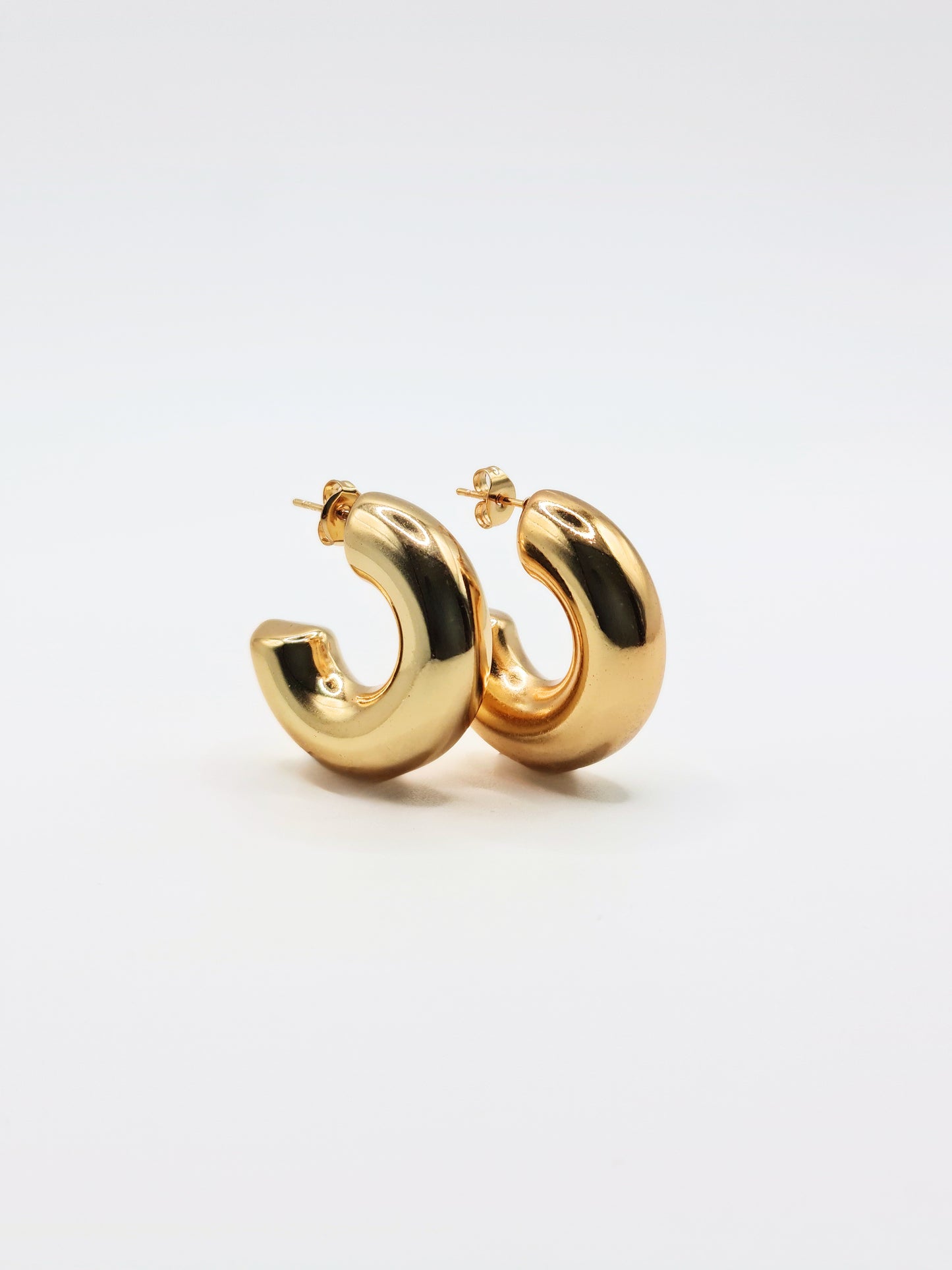 The Tubus 18k Gold Plated Tarnish-Free Statement Tube Hoop Earrings