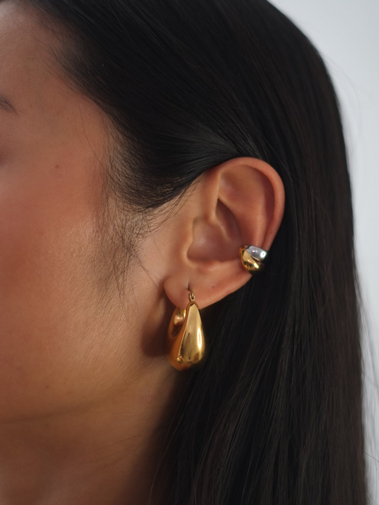 The Unity Two Tone Tarnish-Free Double Statement Ear Cuff