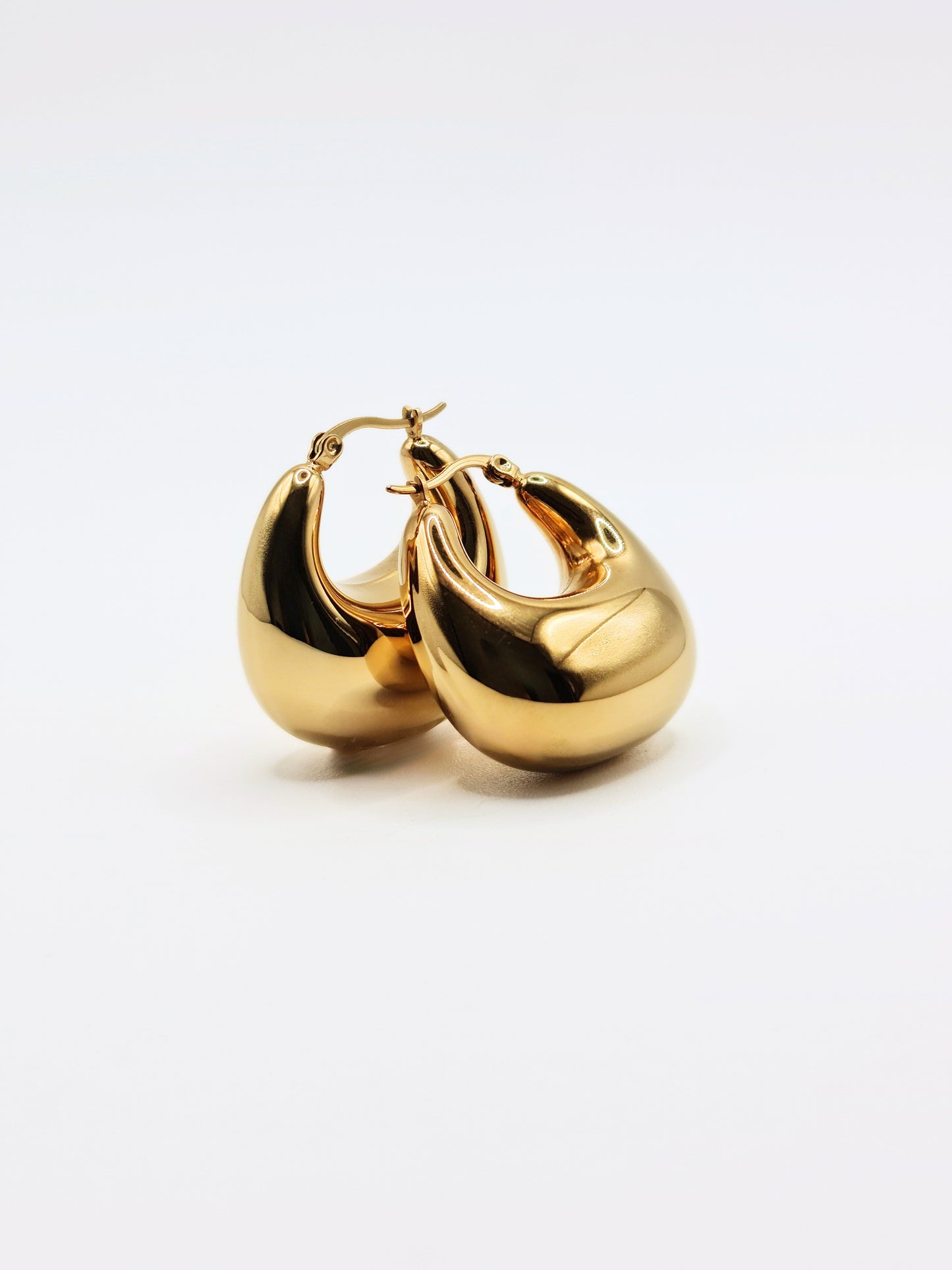 The Mother 18k Gold Plated Tarnish-Free Statement Hoop Earrings