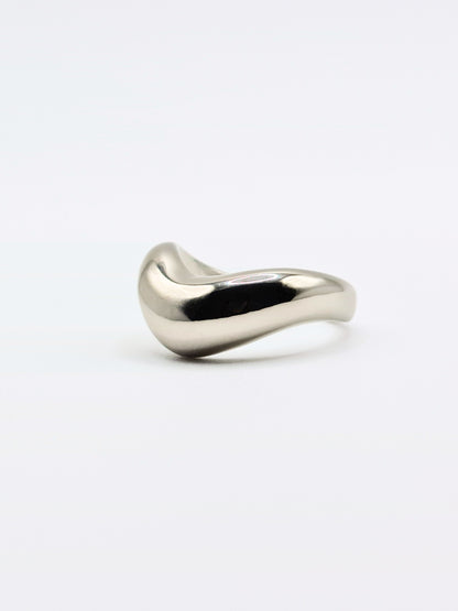 The Galliard Silver Finish Tarnish-Free Lipped Ring