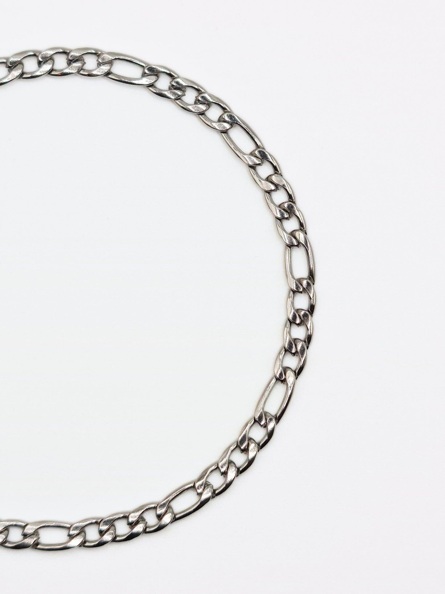 The Felix Silver Finish Tarnish-Free Slim Figaro Chain Bracelet