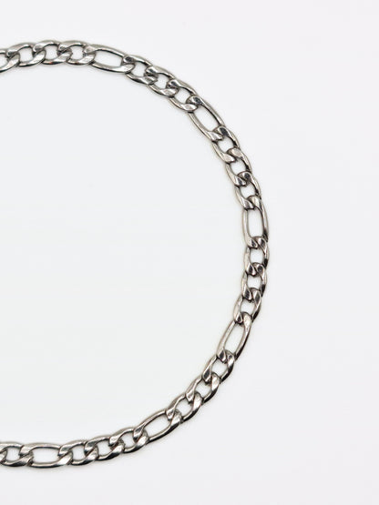 The Felix Silver Finish Tarnish-Free Slim Figaro Chain Bracelet