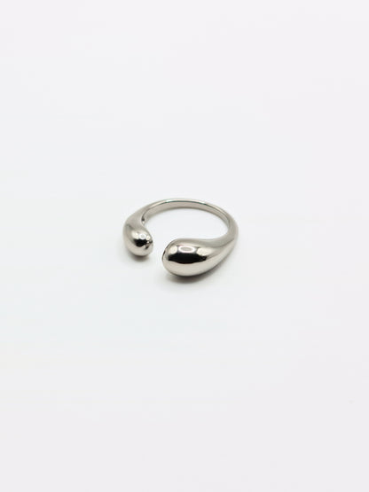 The Trevalgan Silver Finish Tarnish-Free Open Dome Ring