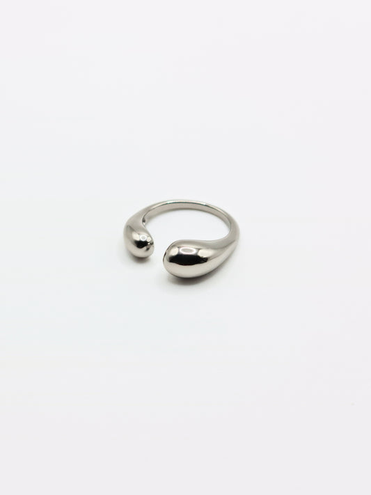 The Trevalgan Silver Finish Tarnish-Free Open Dome Ring
