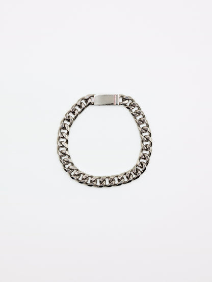 The Arlo Silver Finish Tarnish-Free Magnetic Curb Chain Bracelet
