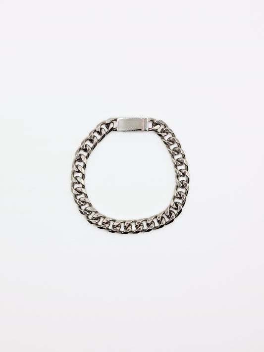 The Arlo Silver Finish Tarnish-Free Magnetic Curb Chain Bracelet