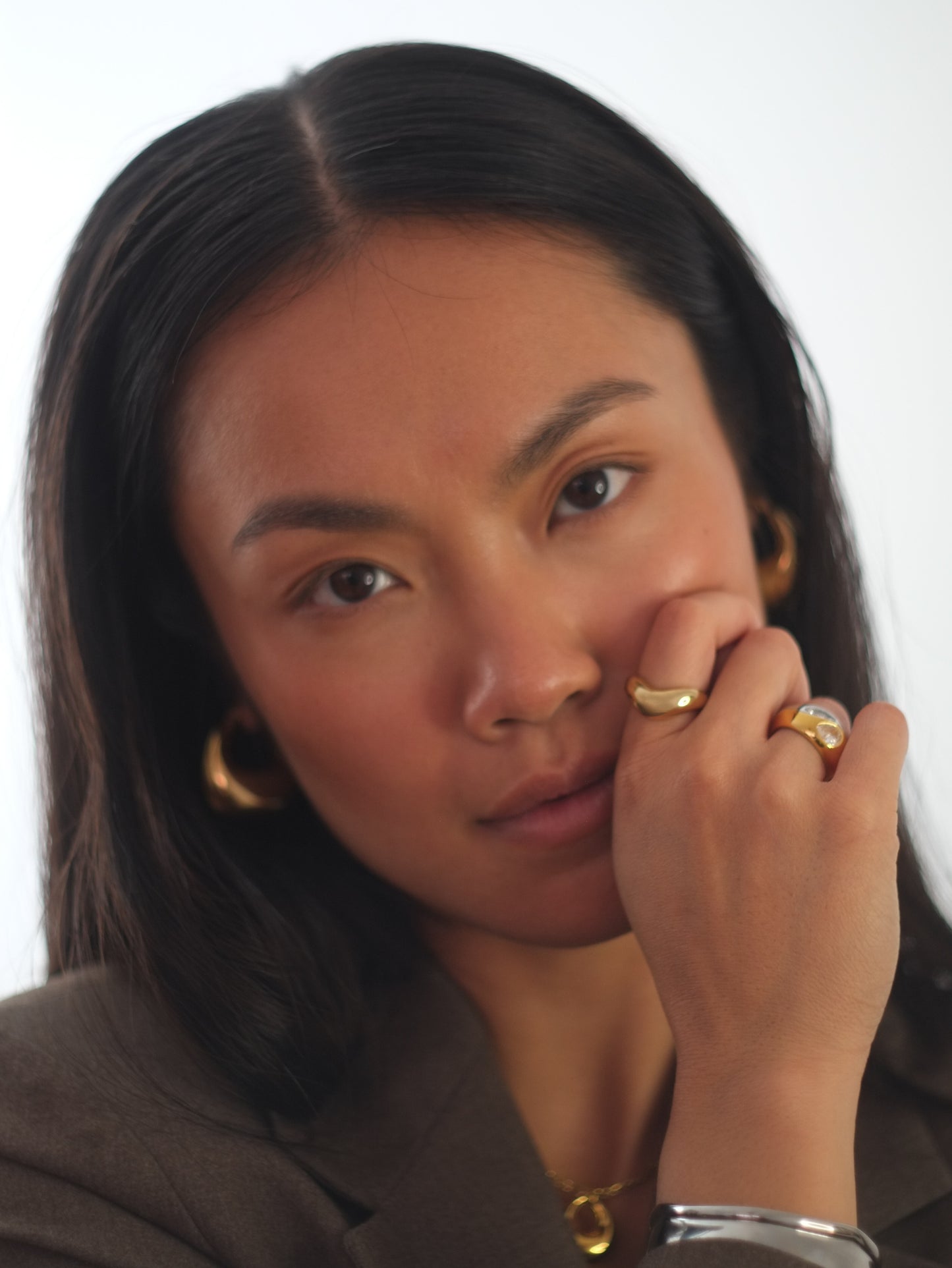 The Galliard 18k Gold Plated Tarnish-Free Lipped Ring