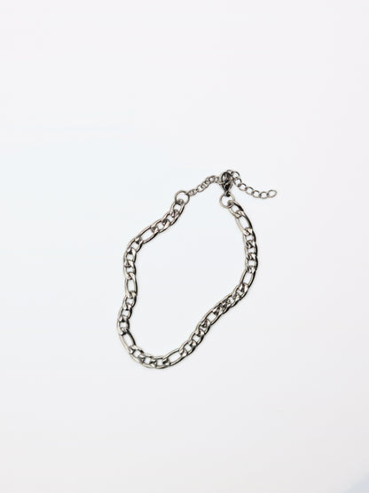 The Felix Silver Finish Tarnish-Free Slim Figaro Chain Bracelet