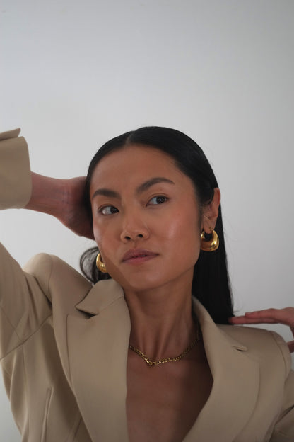The Mother 18k Gold Plated Tarnish-Free Statement Hoop Earrings