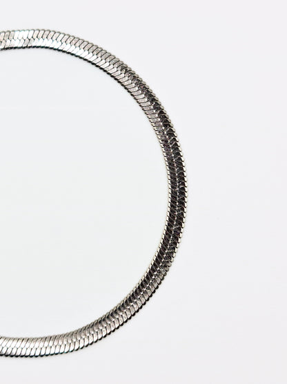 The Mamba Silver Finish Tarnish-Free Snake Chain Bracelet.