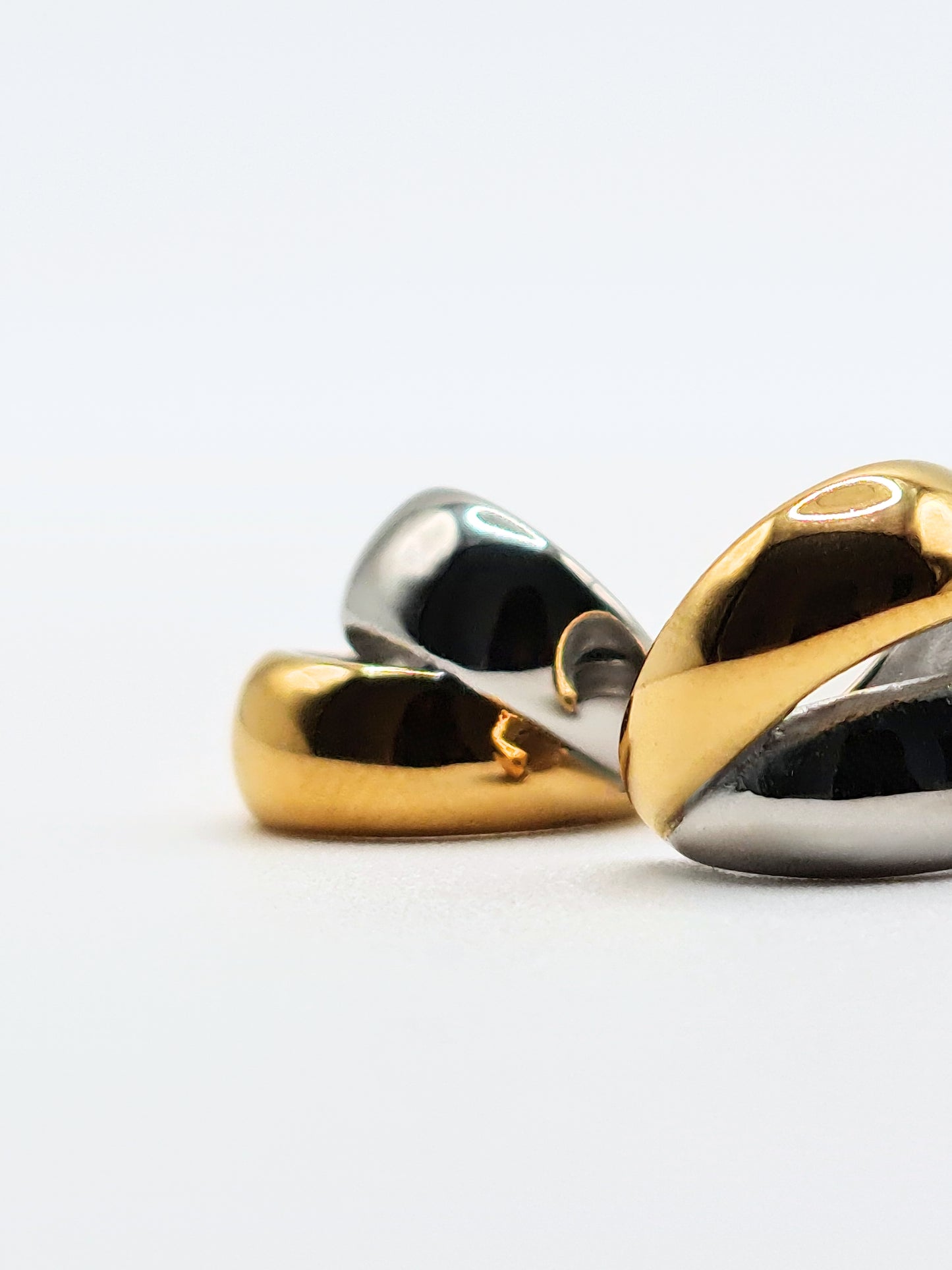 The Unity Two Tone Tarnish-Free Double Statement Ear Cuff