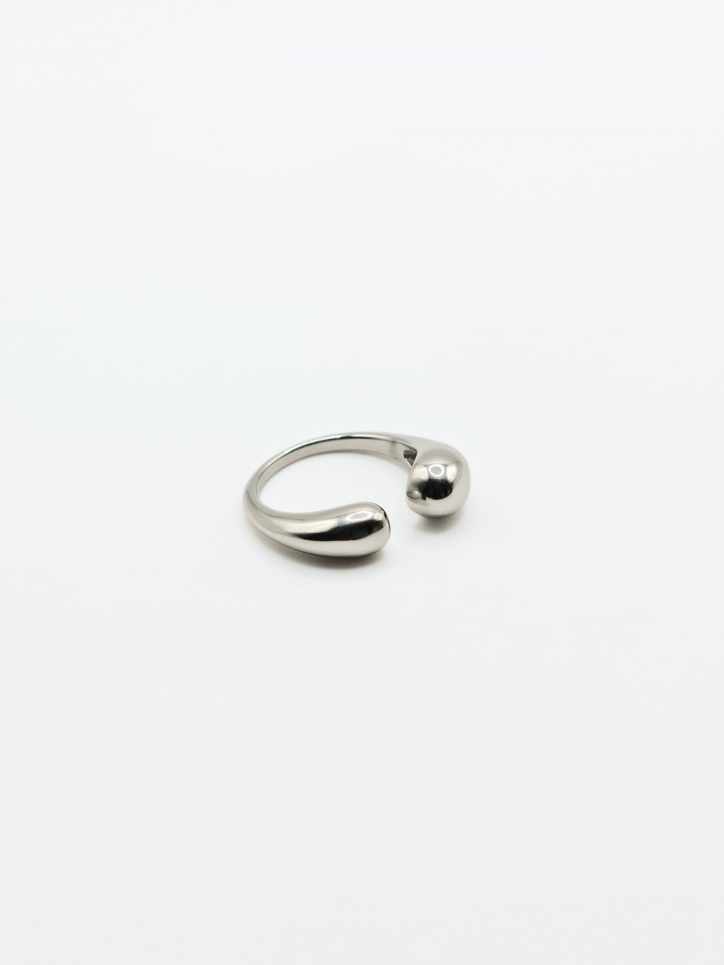 The Trevalgan Silver Finish Tarnish-Free Open Dome Ring