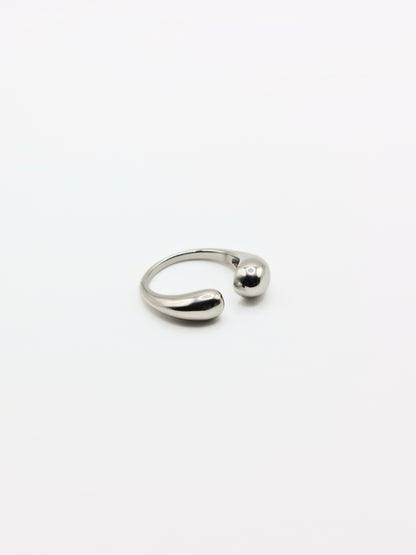 The Trevalgan Silver Finish Tarnish-Free Open Dome Ring