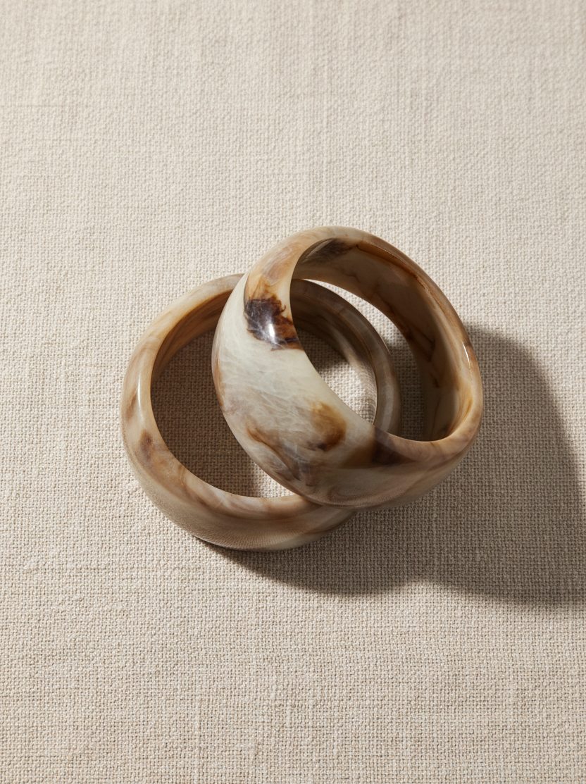 Amalfi Cream Marble Bangles