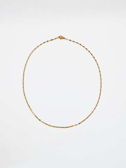 The Talisman Compass & Flora Delicate Chain Necklace Set in 18k Gold Plated Stainless Steel.