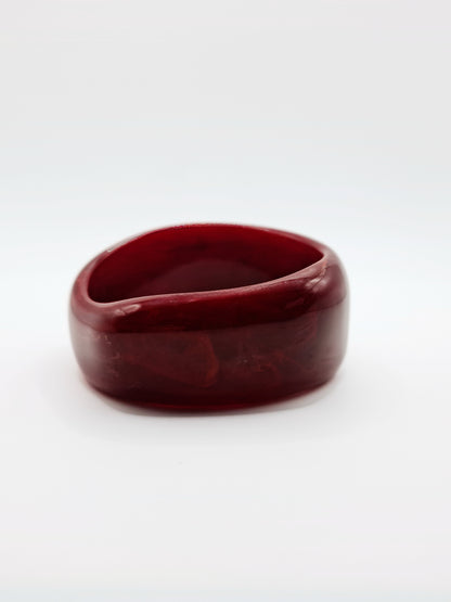 The Amalfi Resin Bangle in Dark Red