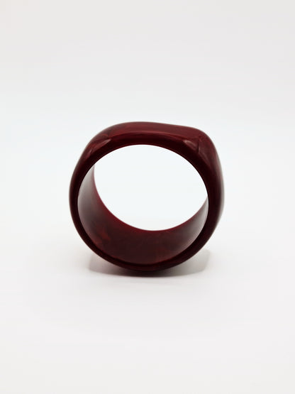 The Amalfi Resin Bangle in Dark Red