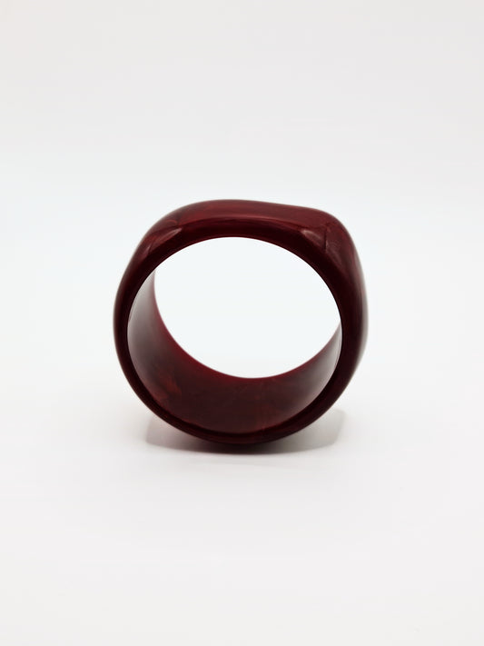 The Amalfi Resin Bangle in Dark Red