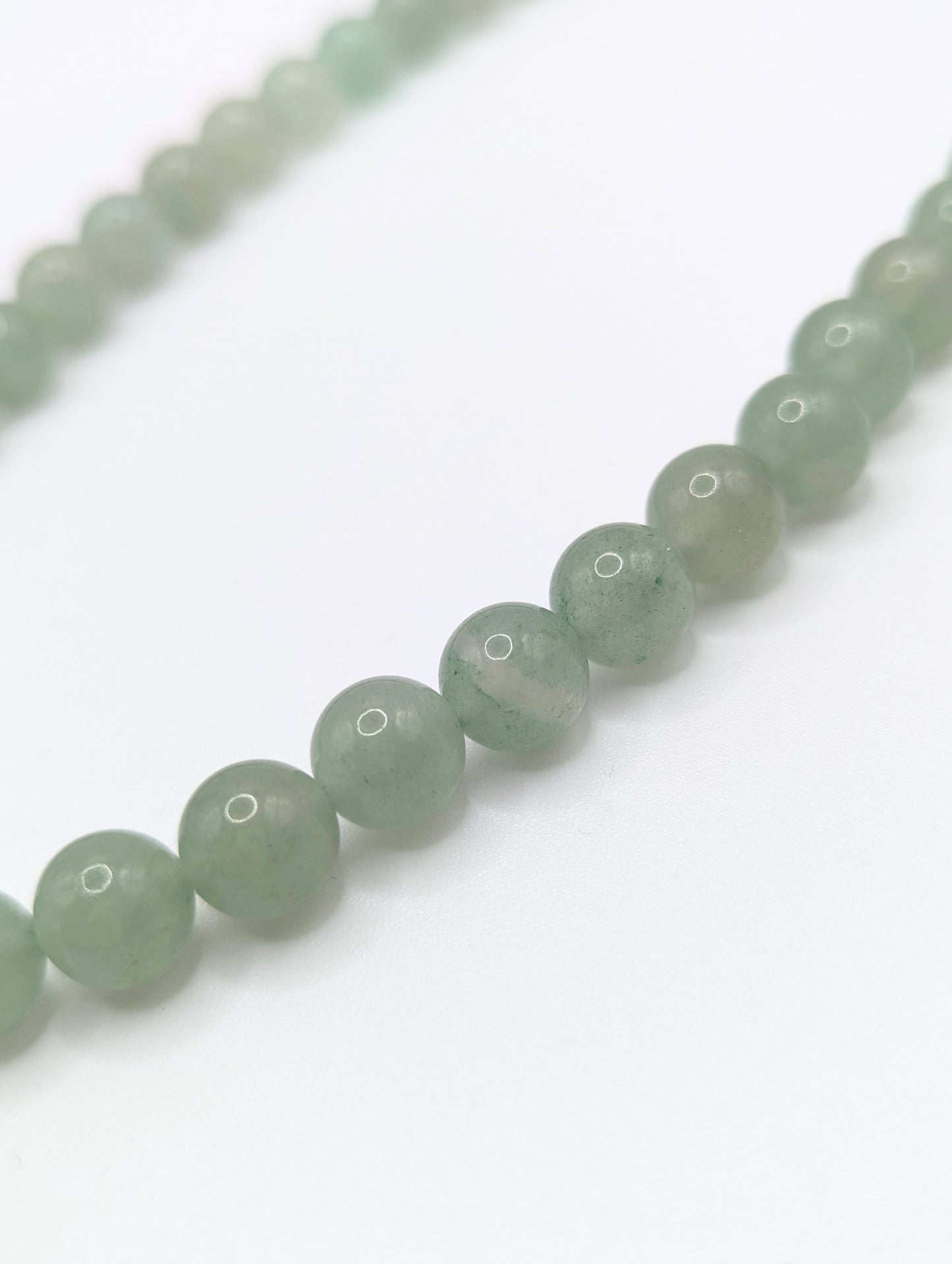 The Cannes Conch Seashell Green Aventurine Natural Stone Beaded Necklace- Semi-Precious & Waterproof