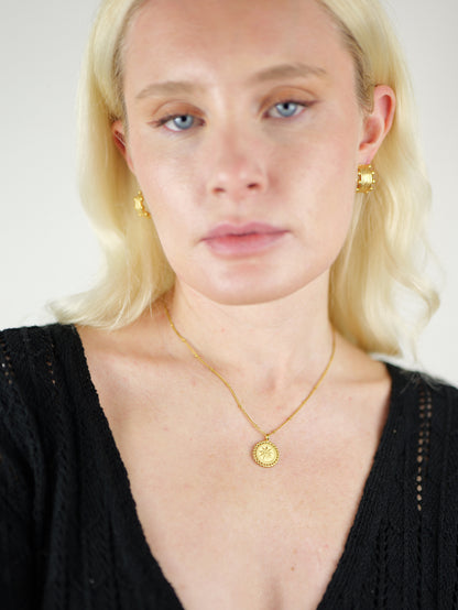 The Zaya Set 18k Gold Plated  Beaded Earrings & Ring- Waterproof & Tarnish-Free