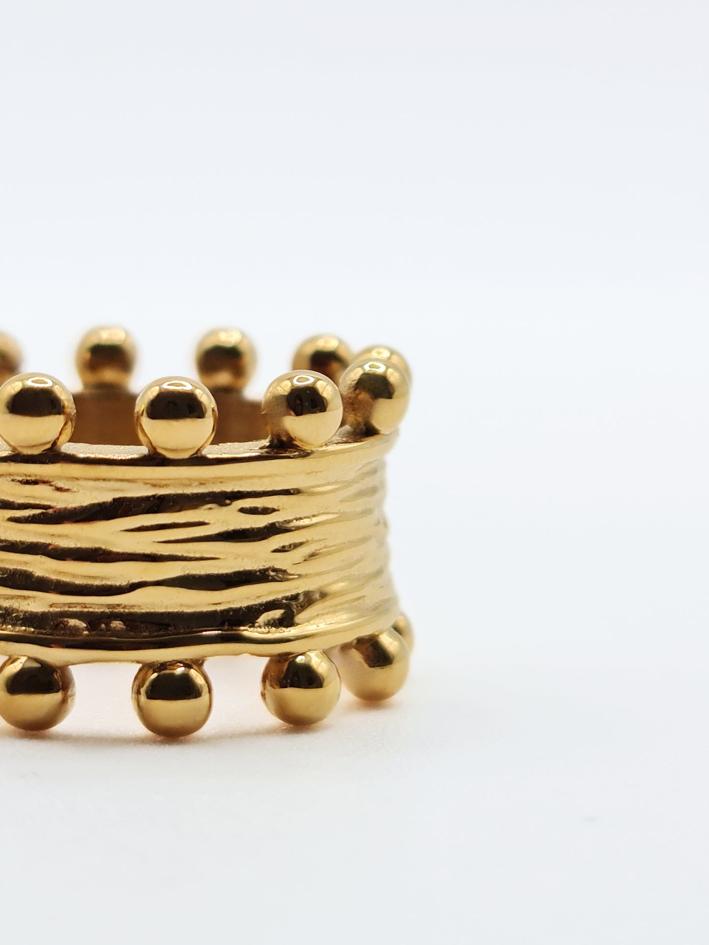 The Zaya 18k Gold Plated Beaded Ring- Waterproof & Tarnish-Free