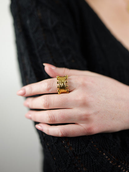 gold-beaded-boho-ring-stainless-steel-tarnish-free-jewellery-waterproof-1