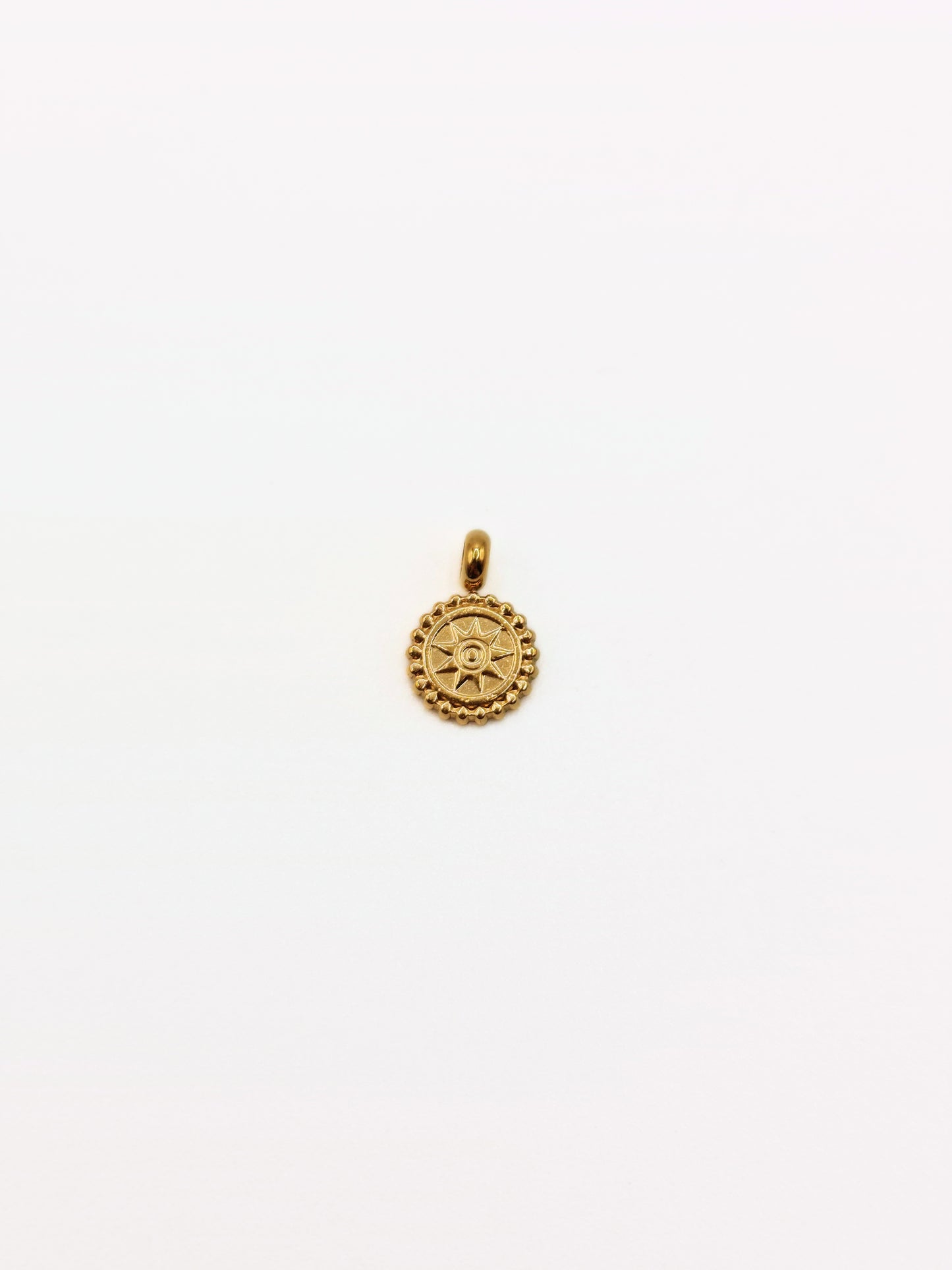 The Charm Shop 18k Gold Plated Beaded Coin DIY Charm- Waterproof & Tarnish-Free