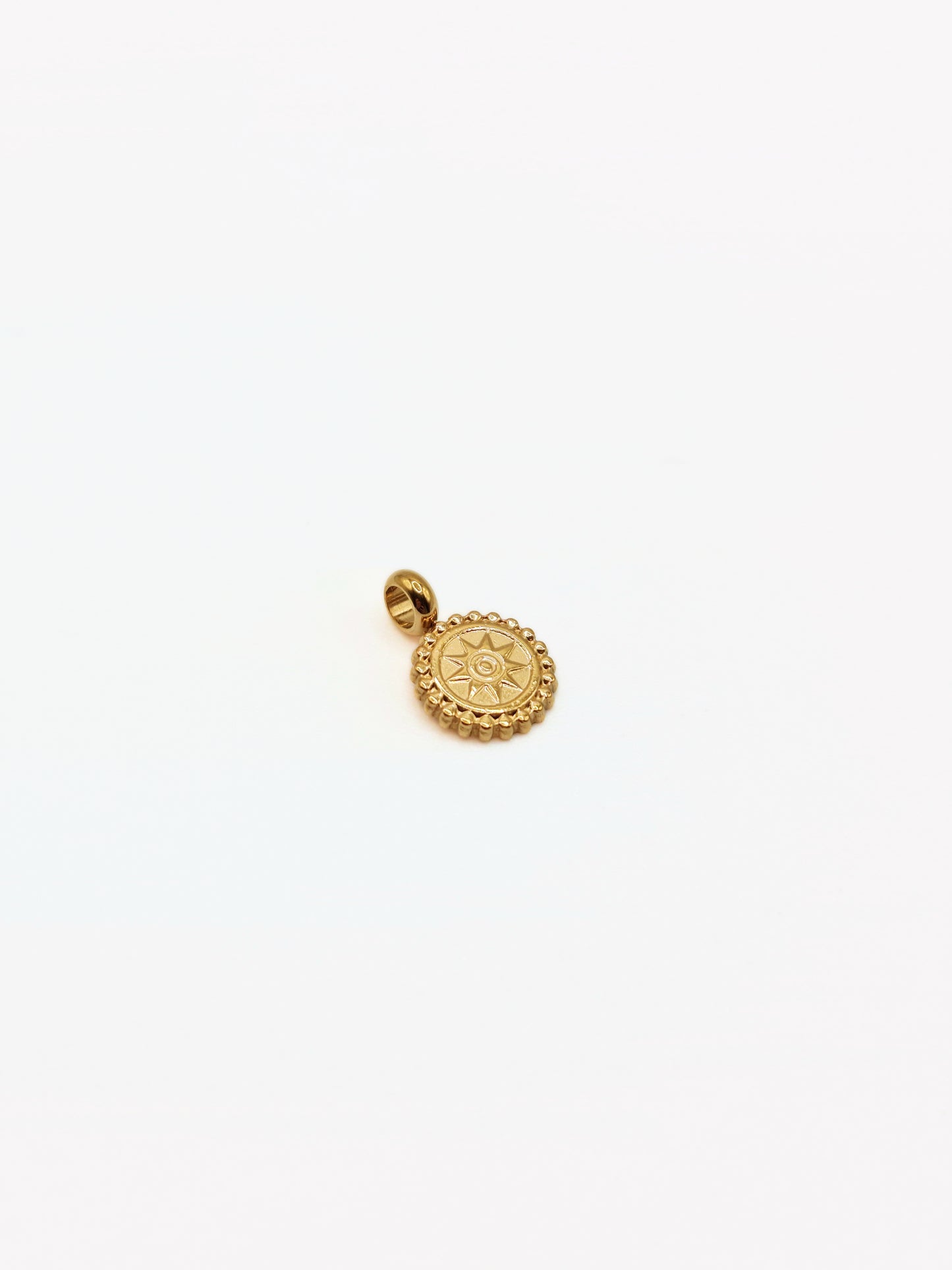 The Charm Shop 18k Gold Plated Beaded Coin DIY Charm- Waterproof & Tarnish-Free