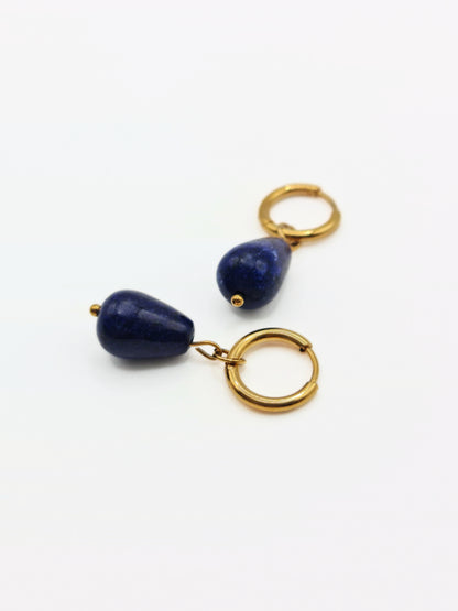 gold-blue-lapis-lazuli-gemstone-natural-stone-semi-precious-drop-hoop-earrings-stainless-steel-tarnish-free-jewellery-waterproof-ember-and-stone-4