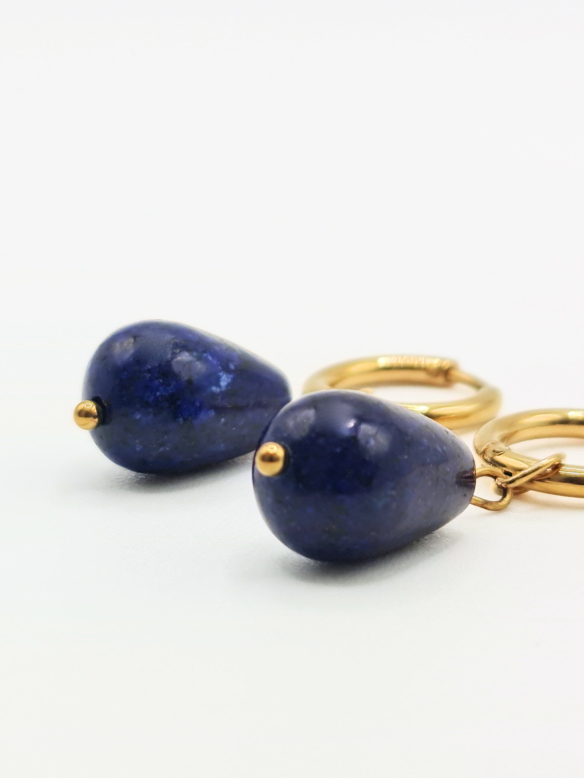 gold-blue-lapis-lazuli-gemstone-natural-stone-semi-precious-drop-hoop-earrings-stainless-steel-tarnish-free-jewellery-waterproof-ember-and-stone-4