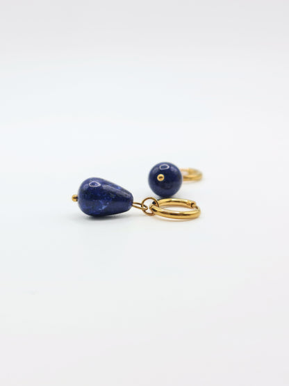 gold-blue-lapis-lazuli-gemstone-natural-stone-semi-precious-drop-hoop-earrings-stainless-steel-tarnish-free-jewellery-waterproof-ember-and-stone-4