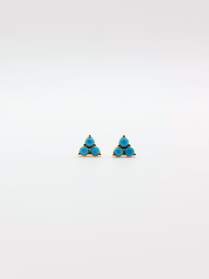 The Sorrento Set 18k Gold Plated Natural Turquoise Earrings & Necklace- Waterproof & Tarnish-Free