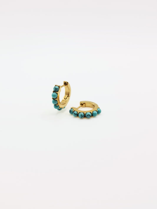 gold-blue-turquoise-natural-stone-gemstone-semi-precious-stud-huggie-hoop-earrings-stainless-steel-tarnish-free-jewellery-waterproof-ember-and-stone-5