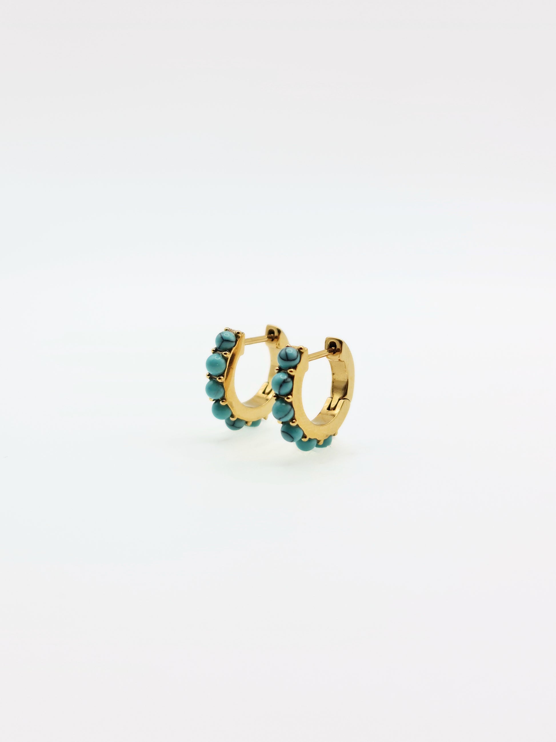 gold-blue-turquoise-natural-stone-gemstone-semi-precious-stud-huggie-hoop-earrings-stainless-steel-tarnish-free-jewellery-waterproof-ember-and-stone-5