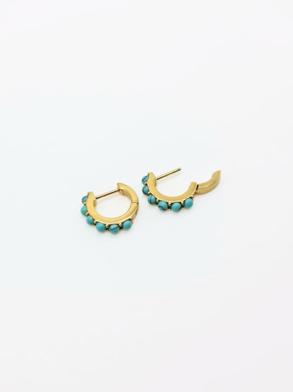 gold-blue-turquoise-natural-stone-gemstone-semi-precious-stud-huggie-hoop-earrings-stainless-steel-tarnish-free-jewellery-waterproof-ember-and-stone-5