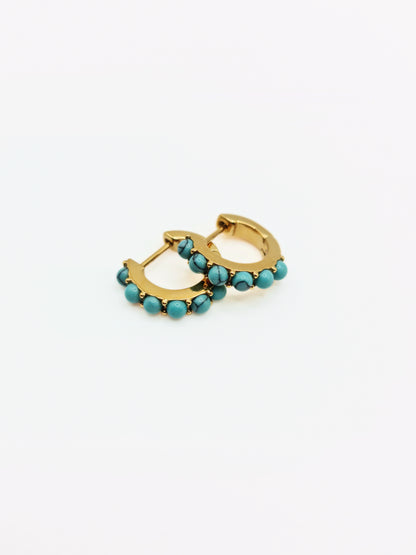 gold-blue-turquoise-natural-stone-gemstone-semi-precious-stud-huggie-hoop-earrings-stainless-steel-tarnish-free-jewellery-waterproof-ember-and-stone-5