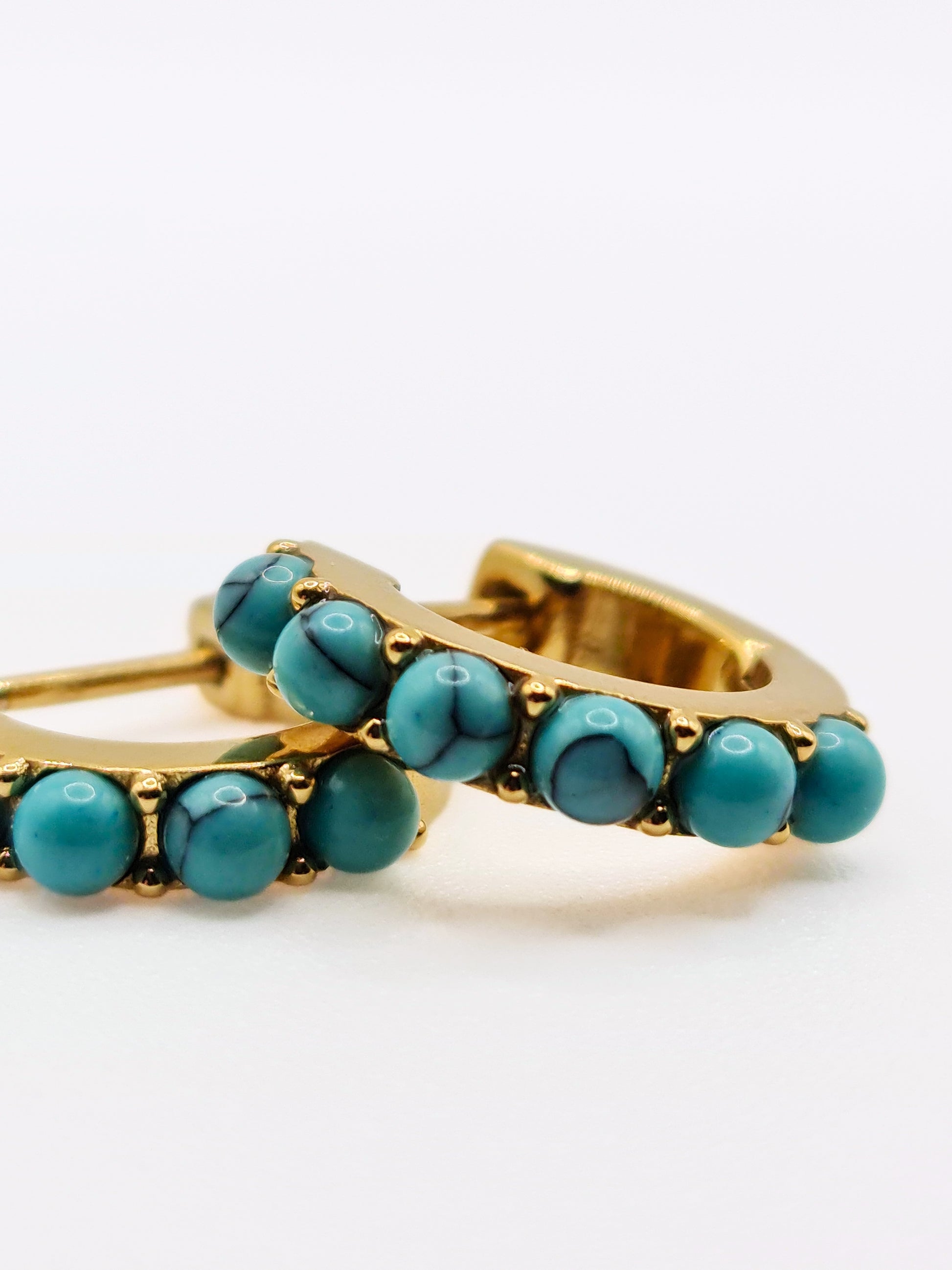 gold-blue-turquoise-natural-stone-gemstone-semi-precious-stud-huggie-hoop-earrings-stainless-steel-tarnish-free-jewellery-waterproof-ember-and-stone-5