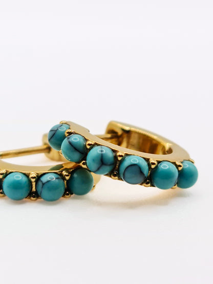 gold-blue-turquoise-natural-stone-gemstone-semi-precious-stud-huggie-hoop-earrings-stainless-steel-tarnish-free-jewellery-waterproof-ember-and-stone-5