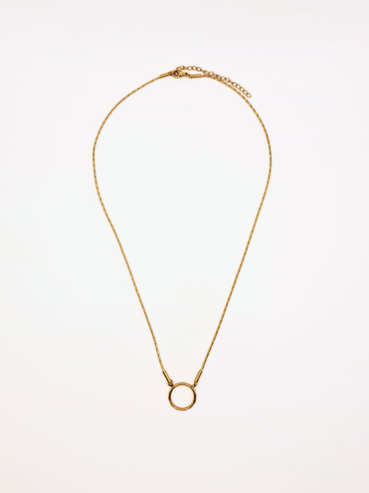 The Charm Shop 18k Gold Plated O Ring DIY Charm Chain Necklace- Waterproof & Tarnish-Free