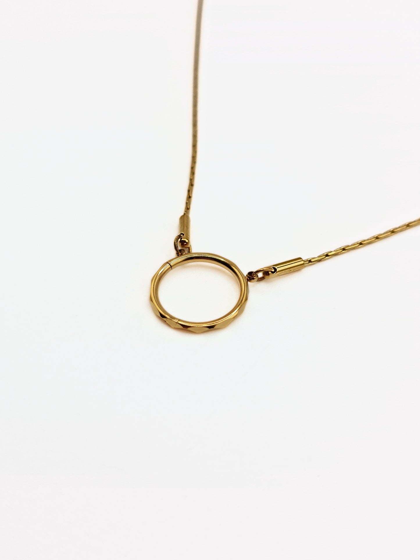 The Charm Shop 18k Gold Plated O Ring DIY Charm Chain Necklace- Waterproof & Tarnish-Free