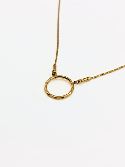 The Charm Shop 18k Gold Plated O Ring DIY Charm Chain Necklace- Waterproof & Tarnish-Free