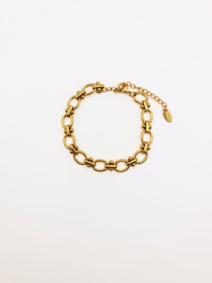 The Seville 18k Gold Plated Tattoo Link Chain Bracelet- Waterproof & Tarnish-Free