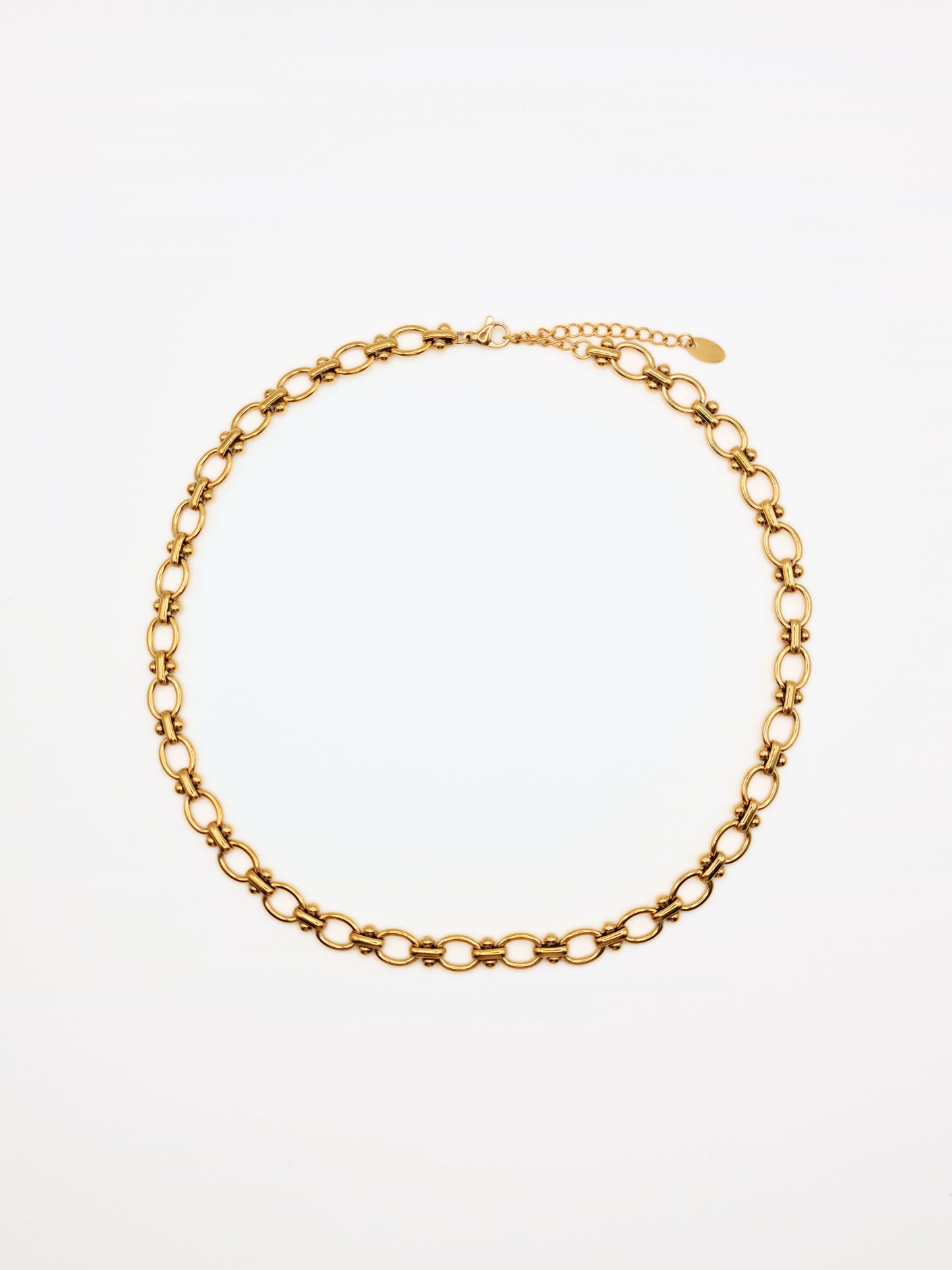 gold-chunky-tattoo-chain-necklace-bracelet-matching-set-stainless-steel-tarnish-free-jewellery-waterproof-ember-and-stone-1