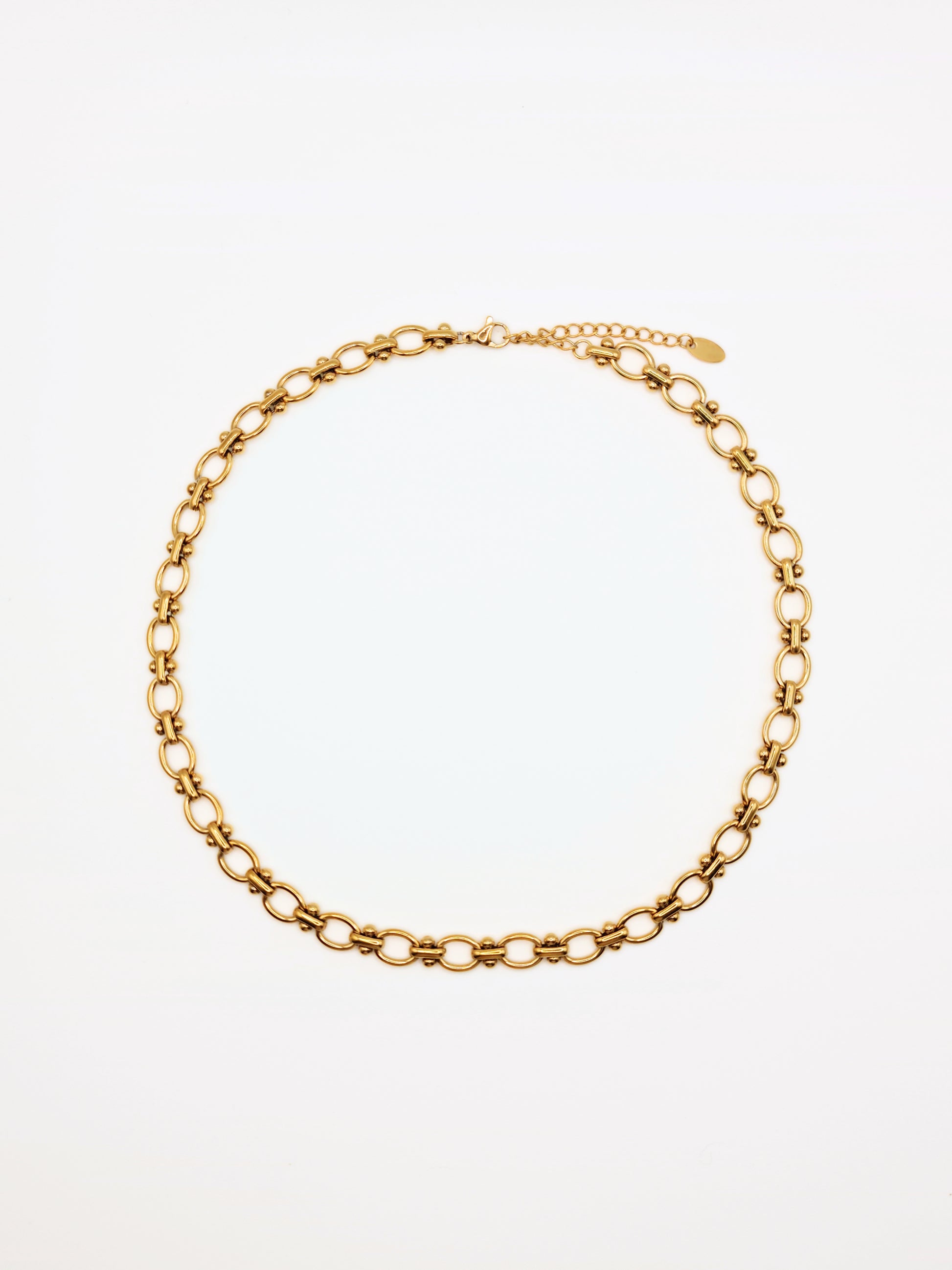 gold-chunky-tattoo-chain-necklace-bracelet-matching-set-stainless-steel-tarnish-free-jewellery-waterproof-ember-and-stone-1
